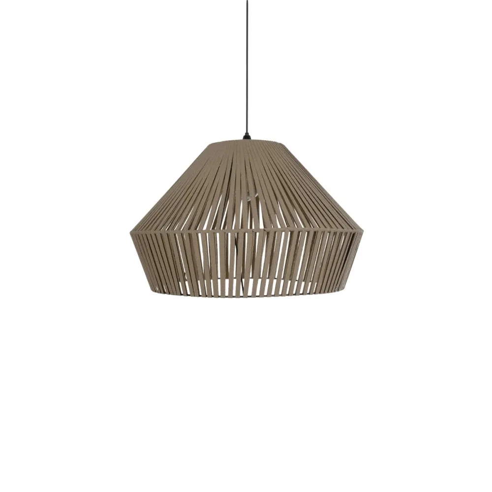 GLOBOSTAR® NUI 205-0068 Boho Κρεμαστό Φωτιστικό Οροφής με Ντουί 1 x E27 AC 220-240V IP20 - Μπεζ - M60 x Π60 x Υ41cm