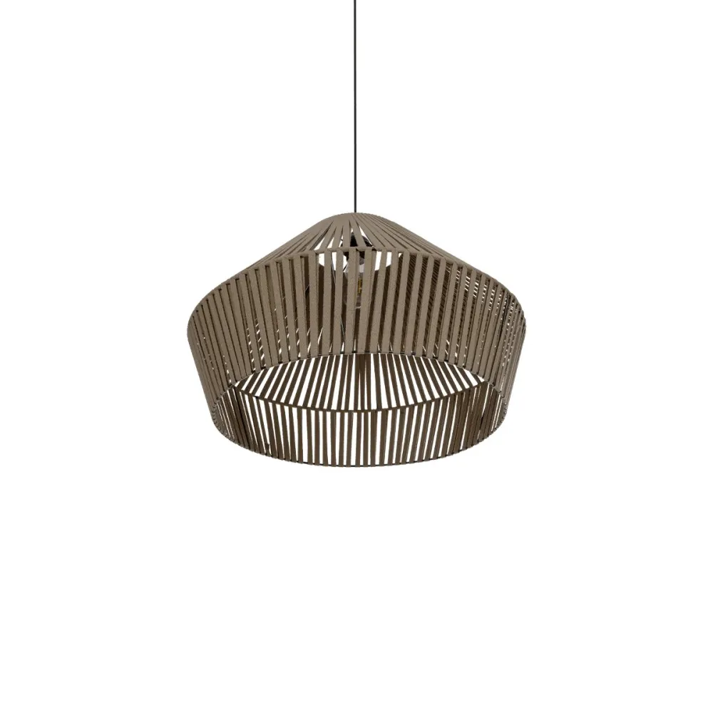 GLOBOSTAR® NUI 205-0068 Boho Κρεμαστό Φωτιστικό Οροφής με Ντουί 1 x E27 AC 220-240V IP20 - Μπεζ - M60 x Π60 x Υ41cm