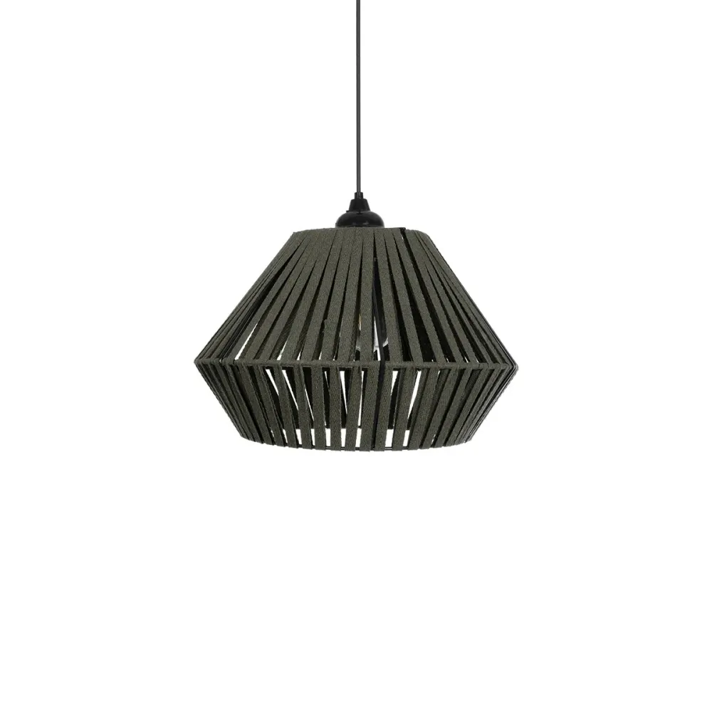 GLOBOSTAR® NUI 205-0069 Boho Κρεμαστό Φωτιστικό Οροφής με Ντουί 1 x E27 AC 220-240V IP20 - Πρασίνο - M36 x Π36 x Υ27cm