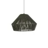 GLOBOSTAR® NUI 205-0070 Boho Κρεμαστό Φωτιστικό Οροφής με Ντουί 1 x E27 AC 220-240V IP20 - Πρασίνο - M60 x Π60 x Υ41cm
