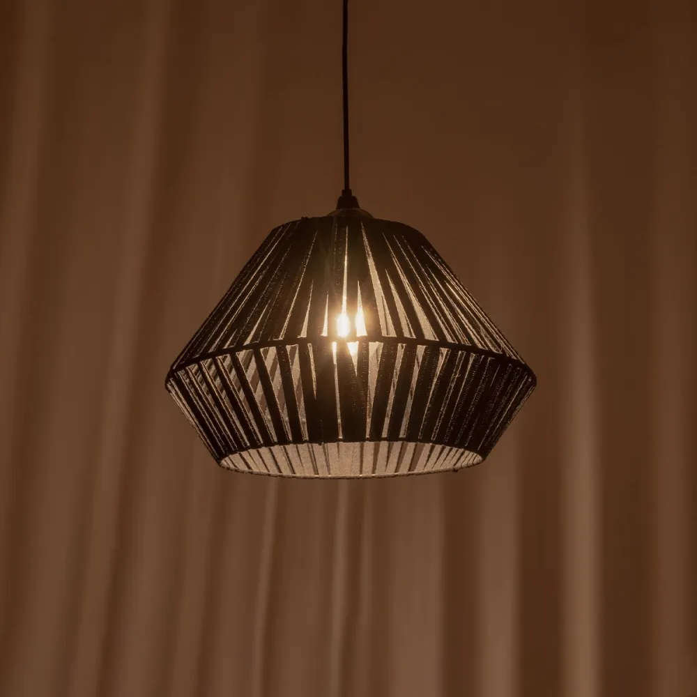 GLOBOSTAR® NUI 205-0071 Boho Κρεμαστό Φωτιστικό Οροφής με Ντουί 1 x E27 AC 220-240V IP20 - Μπλε - M36 x Π36 x Υ27cm
