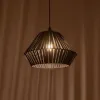 GLOBOSTAR® NUI 205-0071 Boho Κρεμαστό Φωτιστικό Οροφής με Ντουί 1 x E27 AC 220-240V IP20 - Μπλε - M36 x Π36 x Υ27cm