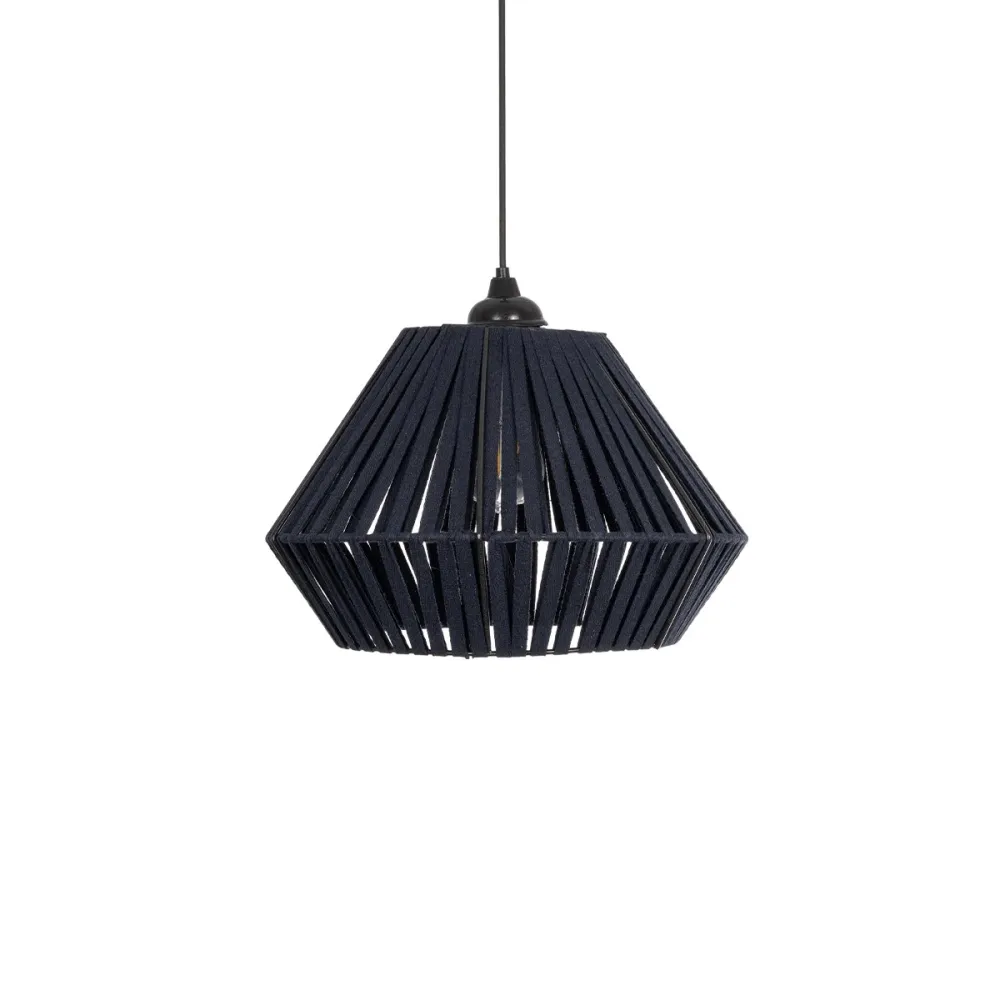 GLOBOSTAR® NUI 205-0071 Boho Κρεμαστό Φωτιστικό Οροφής με Ντουί 1 x E27 AC 220-240V IP20 - Μπλε - M36 x Π36 x Υ27cm