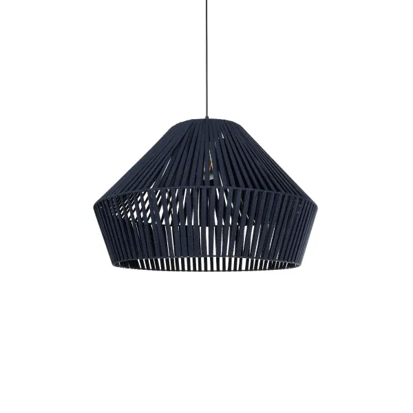 GLOBOSTAR® NUI 205-0072 Boho Κρεμαστό Φωτιστικό Οροφής με Ντουί 1 x E27 AC 220-240V IP20 - Μπλε - M60 x Π60 x Υ41cm