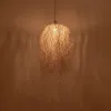 GLOBOSTAR® PIOVERE 205-0078 Boho Κρεμαστό Φωτιστικό Οροφής με Ντουί 1 x E27 AC 220-240V IP20 - Μπεζ - M35 x Π35 x Υ70cm
