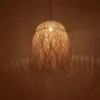 GLOBOSTAR® PLUVIA 205-0080 Boho Κρεμαστό Φωτιστικό Οροφής με Ντουί 1 x E27 AC 220-240V IP20 - Μπεζ - M50 x Π50 x Υ80cm
