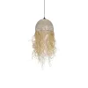 GLOBOSTAR® PLUVIA 205-0082 Boho Κρεμαστό Φωτιστικό Οροφής με Ντουί 1 x E27 AC 220-240V IP20 - Μπεζ - M30 x Π30 x Υ70cm