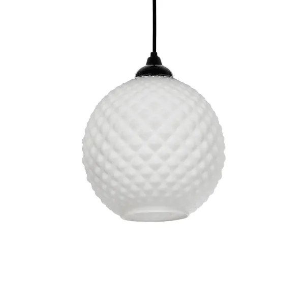 GLOBOSTAR® KEGEL 206-0004 Μοντέρνο Κρεμαστό Φωτιστικό Οροφής με Ντουί 1 x E27 AC 220-240V IP20 - Λευκό - Μ20 x Π20 x Υ20cm