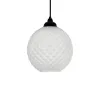 GLOBOSTAR® KEGEL 206-0004 Μοντέρνο Κρεμαστό Φωτιστικό Οροφής με Ντουί 1 x E27 AC 220-240V IP20 - Λευκό - Μ20 x Π20 x Υ20cm