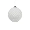 GLOBOSTAR® KEGEL 206-0004 Μοντέρνο Κρεμαστό Φωτιστικό Οροφής με Ντουί 1 x E27 AC 220-240V IP20 - Λευκό - Μ20 x Π20 x Υ20cm