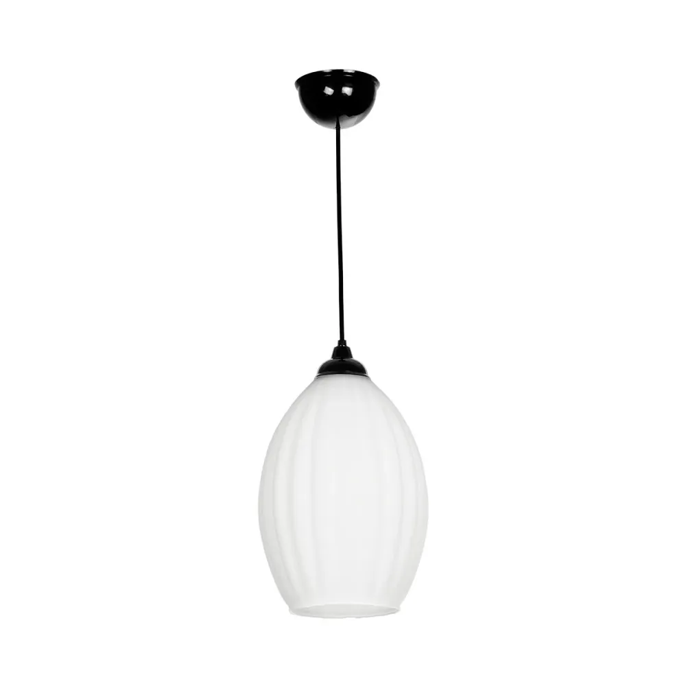 GLOBOSTAR® GURIA 206-0008 Μοντέρνο Κρεμαστό Φωτιστικό Οροφής με Ντουί 1 x E27 AC 220-240V IP20 - Λευκό - Μ19 x Π19 x Υ26cm