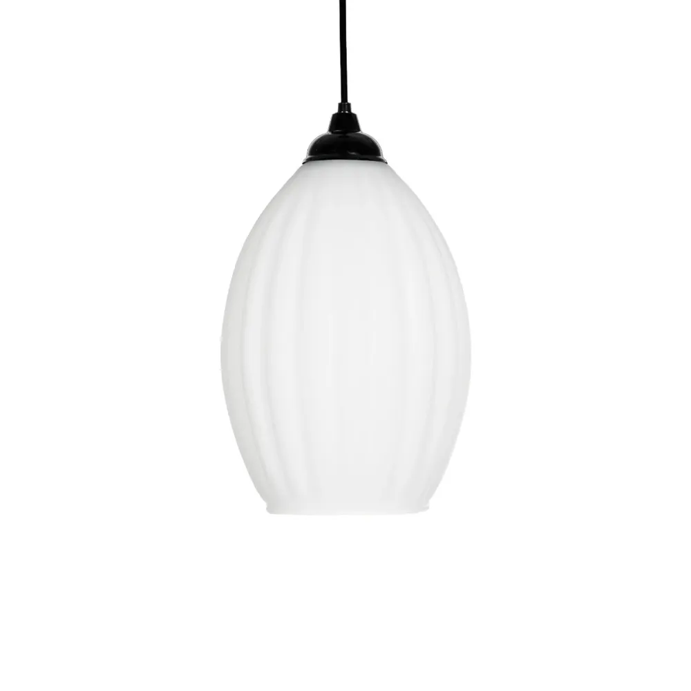 GLOBOSTAR® GURIA 206-0008 Μοντέρνο Κρεμαστό Φωτιστικό Οροφής με Ντουί 1 x E27 AC 220-240V IP20 - Λευκό - Μ19 x Π19 x Υ26cm