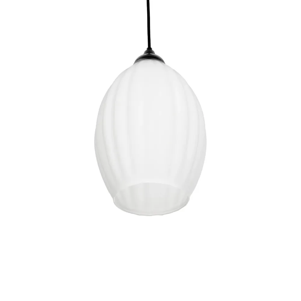 GLOBOSTAR® GURIA 206-0008 Μοντέρνο Κρεμαστό Φωτιστικό Οροφής με Ντουί 1 x E27 AC 220-240V IP20 - Λευκό - Μ19 x Π19 x Υ26cm