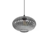 GLOBOSTAR® PERA 206-0010 Μοντέρνο Κρεμαστό Φωτιστικό Οροφής με Ντουί 1 x E27 AC 220-240V IP20 - Μαύρο Φιμέ - Μ30 x Π30 x Υ22cm