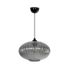 GLOBOSTAR® PERA 206-0010 Μοντέρνο Κρεμαστό Φωτιστικό Οροφής με Ντουί 1 x E27 AC 220-240V IP20 - Μαύρο Φιμέ - Μ30 x Π30 x Υ22cm