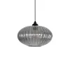 GLOBOSTAR® PERA 206-0010 Μοντέρνο Κρεμαστό Φωτιστικό Οροφής με Ντουί 1 x E27 AC 220-240V IP20 - Μαύρο Φιμέ - Μ30 x Π30 x Υ22cm