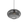 GLOBOSTAR® PERA 206-0010 Μοντέρνο Κρεμαστό Φωτιστικό Οροφής με Ντουί 1 x E27 AC 220-240V IP20 - Μαύρο Φιμέ - Μ30 x Π30 x Υ22cm