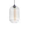 GLOBOSTAR® MELONI 206-0017 Μοντέρνο Κρεμαστό Φωτιστικό Οροφής με Ντουί 1 x E27 AC 220-240V IP20 - Διάφανο - Μ20 x Π20 x Υ38cm
