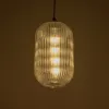 GLOBOSTAR® MELONI 206-0017 Μοντέρνο Κρεμαστό Φωτιστικό Οροφής με Ντουί 1 x E27 AC 220-240V IP20 - Διάφανο - Μ20 x Π20 x Υ38cm