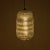 GLOBOSTAR® MELONI 206-0018 Μοντέρνο Κρεμαστό Φωτιστικό Οροφής με Ντουί 1 x E27 AC 220-240V IP20 - Μαύρο Φιμέ - Μ20 x Π20 x Υ38cm