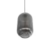 GLOBOSTAR® MELONI 206-0018 Μοντέρνο Κρεμαστό Φωτιστικό Οροφής με Ντουί 1 x E27 AC 220-240V IP20 - Μαύρο Φιμέ - Μ20 x Π20 x Υ38cm