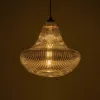 GLOBOSTAR® VERRE 206-0021 Μοντέρνο Κρεμαστό Φωτιστικό Οροφής με Ντουί 1 x E27 AC 220-240V IP20 - Μαύρο Φιμέ - Μ38 x Π38 x Υ34cm