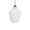 GLOBOSTAR® SKLO 206-0023 Μοντέρνο Κρεμαστό Φωτιστικό Οροφής με Ντουί 1 x E27 AC 220-240V IP20 - Λευκό - Μ22 x Π22 x Υ31cm