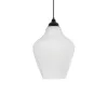 GLOBOSTAR® SKLO 206-0023 Μοντέρνο Κρεμαστό Φωτιστικό Οροφής με Ντουί 1 x E27 AC 220-240V IP20 - Λευκό - Μ22 x Π22 x Υ31cm