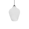 GLOBOSTAR® SKLO 206-0023 Μοντέρνο Κρεμαστό Φωτιστικό Οροφής με Ντουί 1 x E27 AC 220-240V IP20 - Λευκό - Μ22 x Π22 x Υ31cm