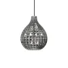 GLOBOSTAR® BASTIK 206-0026 Μοντέρνο Κρεμαστό Φωτιστικό Οροφής με Ντουί 1 x E27 AC 220-240V IP20 - Μαύρο Φιμέ - Μ22 x Π22 x Υ26cm