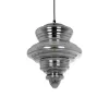 GLOBOSTAR® CORTE 206-0028 Μοντέρνο Κρεμαστό Φωτιστικό Οροφής με Ντουί 1 x E27 AC 220-240V IP20 - Μαύρο Φιμέ - Μ25 x Π25 x Υ30cm