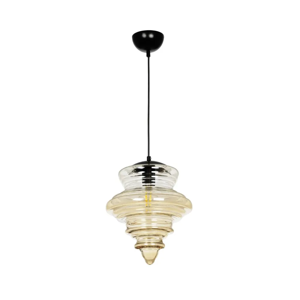 GLOBOSTAR® CORTE 206-0029 Μοντέρνο Κρεμαστό Φωτιστικό Οροφής με Ντουί 1 x E27 AC 220-240V IP20 - Mελί - Μ25 x Π25 x Υ30cm