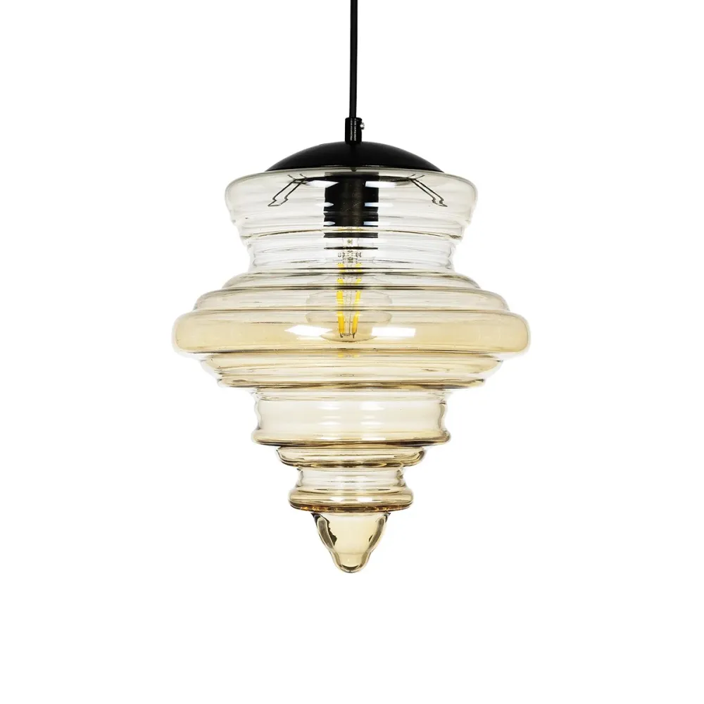 GLOBOSTAR® CORTE 206-0029 Μοντέρνο Κρεμαστό Φωτιστικό Οροφής με Ντουί 1 x E27 AC 220-240V IP20 - Mελί - Μ25 x Π25 x Υ30cm