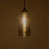 GLOBOSTAR® TUBE 206-0030 Μοντέρνο Κρεμαστό Φωτιστικό Οροφής με Ντουί 1 x E27 AC 220-240V IP20 - Μαύρο Φιμέ - Μ10 x Π10 x Υ24cm
