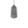 GLOBOSTAR® TUBE 206-0030 Μοντέρνο Κρεμαστό Φωτιστικό Οροφής με Ντουί 1 x E27 AC 220-240V IP20 - Μαύρο Φιμέ - Μ10 x Π10 x Υ24cm