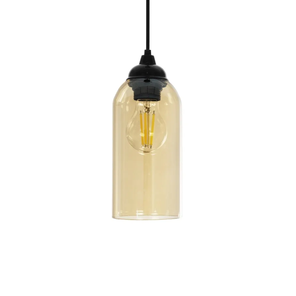 GLOBOSTAR® TUBE 206-0031 Μοντέρνο Κρεμαστό Φωτιστικό Οροφής με Ντουί 1 x E27 AC 220-240V IP20 - Mελί - Μ10 x Π10 x Υ24cm