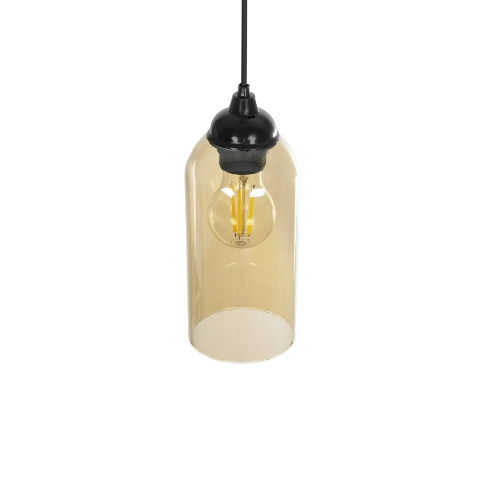 GLOBOSTAR® TUBE 206-0031 Μοντέρνο Κρεμαστό Φωτιστικό Οροφής με Ντουί 1 x E27 AC 220-240V IP20 - Mελί - Μ10 x Π10 x Υ24cm