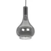 GLOBOSTAR® ΤΟΝΕ 206-0034 Μοντέρνο Κρεμαστό Φωτιστικό Οροφής με Ντουί 1 x E27 AC 220-240V IP20 - Μαύρο Φιμέ - Μ20 x Π20 x Υ36cm