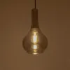 GLOBOSTAR® ΤΟΝΕ 206-0034 Μοντέρνο Κρεμαστό Φωτιστικό Οροφής με Ντουί 1 x E27 AC 220-240V IP20 - Μαύρο Φιμέ - Μ20 x Π20 x Υ36cm