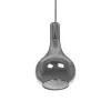 GLOBOSTAR® ΤΟΝΕ 206-0034 Μοντέρνο Κρεμαστό Φωτιστικό Οροφής με Ντουί 1 x E27 AC 220-240V IP20 - Μαύρο Φιμέ - Μ20 x Π20 x Υ36cm