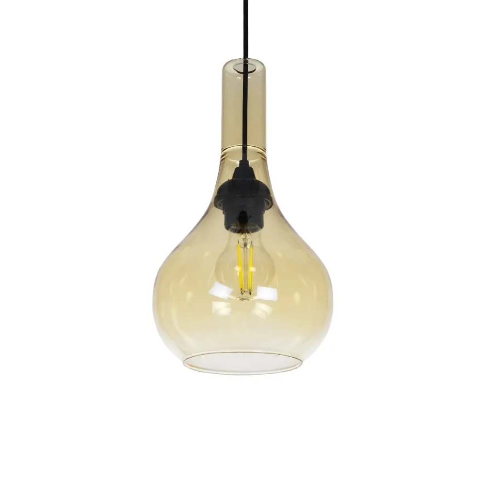GLOBOSTAR® ΤΟΝΕ 206-0035 Μοντέρνο Κρεμαστό Φωτιστικό Οροφής με Ντουί 1 x E27 AC 220-240V IP20 - Mελί - Μ20 x Π20 x Υ36cm