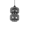 GLOBOSTAR® PIAGE 206-0036 Μοντέρνο Κρεμαστό Φωτιστικό Οροφής με Ντουί 1 x E27 AC 220-240V IP20 - Μαύρο Φιμέ - Μ18 x Π18 x Υ31cm