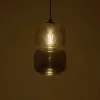 GLOBOSTAR® PIAGE 206-0036 Μοντέρνο Κρεμαστό Φωτιστικό Οροφής με Ντουί 1 x E27 AC 220-240V IP20 - Μαύρο Φιμέ - Μ18 x Π18 x Υ31cm