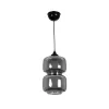 GLOBOSTAR® PIAGE 206-0036 Μοντέρνο Κρεμαστό Φωτιστικό Οροφής με Ντουί 1 x E27 AC 220-240V IP20 - Μαύρο Φιμέ - Μ18 x Π18 x Υ31cm