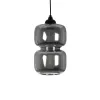 GLOBOSTAR® PIAGE 206-0036 Μοντέρνο Κρεμαστό Φωτιστικό Οροφής με Ντουί 1 x E27 AC 220-240V IP20 - Μαύρο Φιμέ - Μ18 x Π18 x Υ31cm