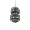 GLOBOSTAR® PIAGE 206-0036 Μοντέρνο Κρεμαστό Φωτιστικό Οροφής με Ντουί 1 x E27 AC 220-240V IP20 - Μαύρο Φιμέ - Μ18 x Π18 x Υ31cm