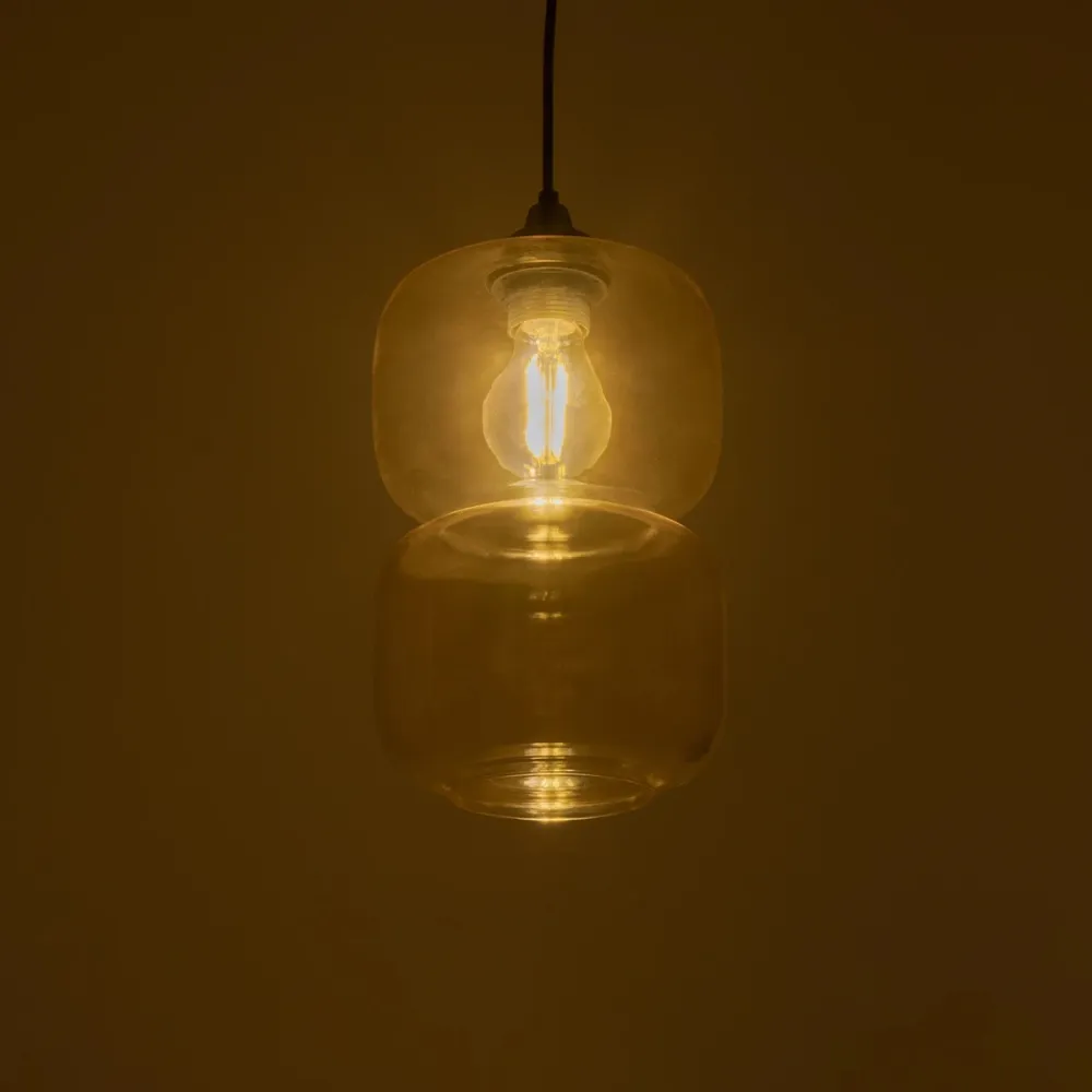 GLOBOSTAR® PIAGE 206-0037 Μοντέρνο Κρεμαστό Φωτιστικό Οροφής με Ντουί 1 x E27 AC 220-240V IP20 - Mελί - Μ17 x Π17 x Υ25cm