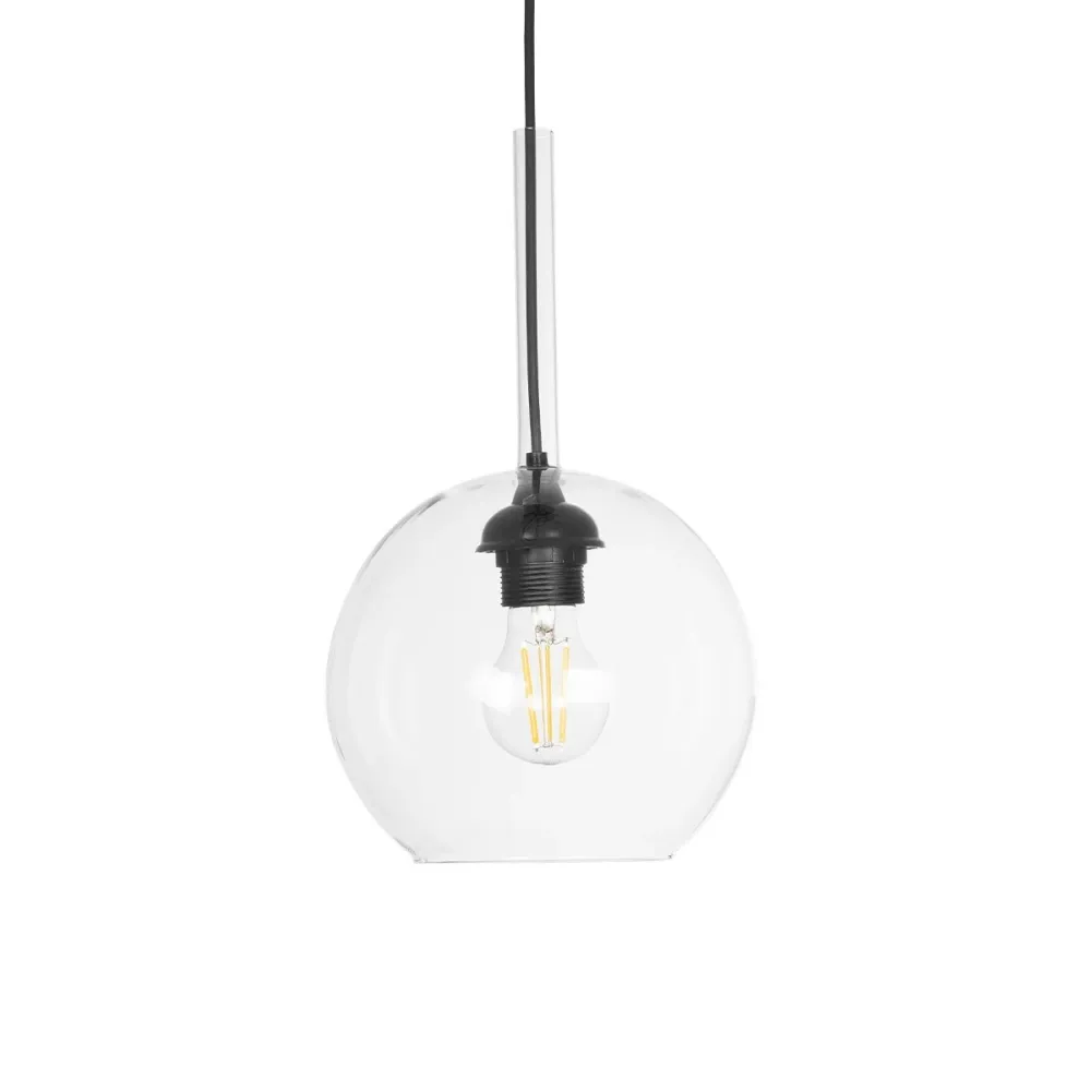 GLOBOSTAR® BALU 206-0038 Μοντέρνο Κρεμαστό Φωτιστικό Οροφής με Ντουί 1 x E27 AC 220-240V IP20 - Διάφανο - Μ20 x Π20 x Υ18cm