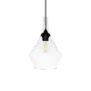 GLOBOSTAR® BALU 206-0042 Μοντέρνο Κρεμαστό Φωτιστικό Οροφής με Ντουί 1 x E27 AC 220-240V IP20 - Διάφανο - Μ20 x Π20 x Υ31cm