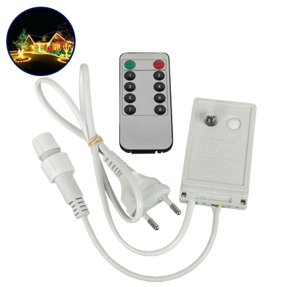 Ασύρματος Controller Αδιάβροχος IP44 AC/DC 230 Volt για έως 100 μέτρα Φωτοσωλήνα LED GloboStar 22515